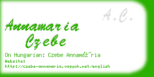 annamaria czebe business card